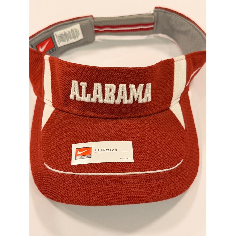 Nike Alabama Crimson Tide Sideline Visor Red White Mens One Size NEW